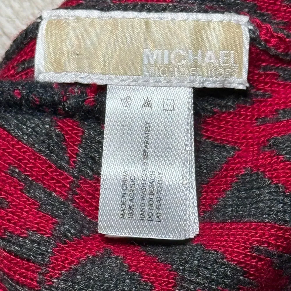Michael Kors Beanie Gray and Maroon one‎ size